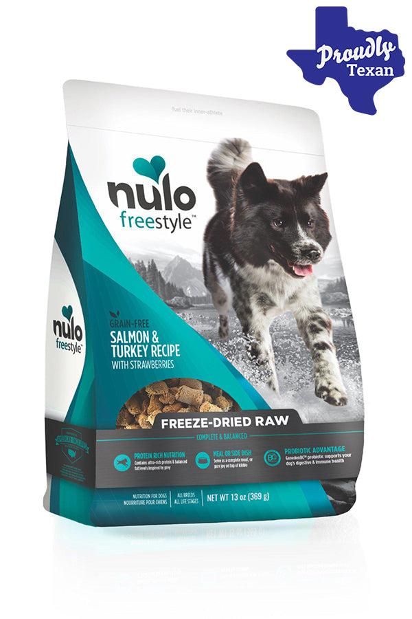 Nulo Freestyle Freeze Dried Raw Salmon, Turkey, & Strawberries Dog Food